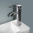 thumbnail image 4 of Wonline Bathroom Wall Mount Rectangle Corner Single Sink White Porcelain Ceramic Vessel Sink & Chrome Faucet Combo without P-Trap, 4 of 9