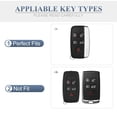 thumbnail image 2 of Carbon Fiber Texture Key Fob Cover Compatible with Land Rover Range Rover Evoque Sport Velar Discovery Jaguar F-Pace F-Type XE XEL XF XFL XJ, Zinc Alloy Key Case keychain Shell, 2 of 7