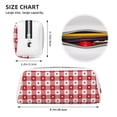 thumbnail image 3 of Uemuo Red Plaid Daisy Printed Leather Pencil Case, Pencil Pouch, Portable Pencil Bag, Pen Case for& Office, 3 of 7