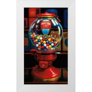 Colletta, TR 12x18 White Modern Wood Framed Museum Art Print Titled - Gumball Machine IV