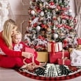 thumbnail image 5 of Christmas Tree Skirt 48 Inch, Red and Black Buffalo Plaid Xmas Tree Skirt, Winter Christmas Tree Mat for Home Party Holiday Indoor Outdoor Decorations, 5 of 5