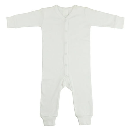 Interlock White Union Suit Long Johns (Best Thermal Underwear For Toddlers)