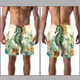 thumbnail image 3 of luoweisi Men's Beach Shorts Quick Dry Swim Trunks with Mesh Lining Seahorse S, 3 of 5