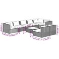 thumbnail image 4 of vidaXL 9 Piece Garden Lounge Set with Cushions Brown Poly Rattan, 4 of 5