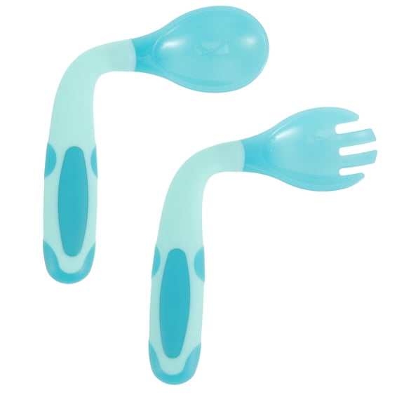 GAXIRE Left-Handed Children's Utensils Set with Fork and Spoon, Kids Flatware for Mealtime