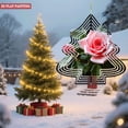 thumbnail image 4 of Metal Hanging Christmas Tree-Shaped Wind Spinner - Decorative Garden Art with Green Leaves Design Perfect for Yard Decor, 4 of 7