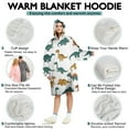 thumbnail image 5 of Wearable Oversized Blanket,Dinosaur Pattern Wearable Blanket Hoodie for Adults,Cozy Hooded Blankets with Super Pockets,Super Warm Fuzzy Pullover for Women & Men, 5 of 6