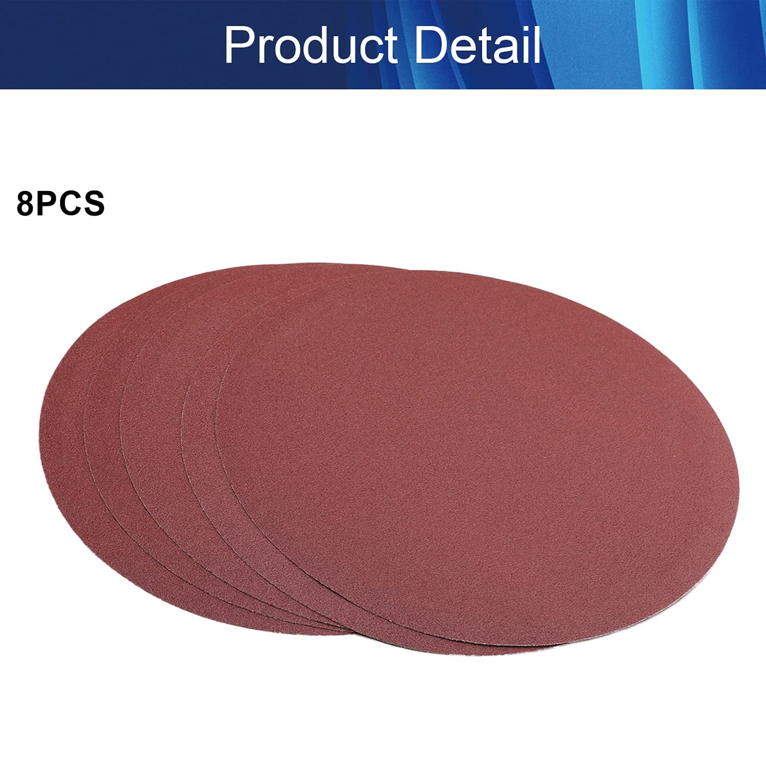 XiHAMA 12-inch PSA Sanding Discs 60 Grits NO-Hole Self Stick Adhesive Back Aluminum Oxide Sanding Discs for Orbital Sander