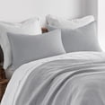 thumbnail image 3 of Levtex Home - Caden Cotton Gauze - King Coverlet/Quilt Set - Grey Mist - Coverlet/Quilt Size (106x92in.) and Shams (20x36in.) - 100% Muslin Cotton, 3 of 5