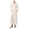 thumbnail image 1 of FhsagQ Pyjamas en Coton pour Hommes Super Ajusté Peignoir Doux Chaud Shaggy Pyjamas Rouges Super Ajustés Vêtements de Nuit en Coton Super Ajusté Blanc m, 1 of 3