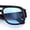 Tortoise Frame - Blue Lens, variant on Thick Plastic Aviator Sunglasses with Cutout Bridge