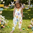thumbnail image 4 of Mono para niñas pequeñas, mono con estampado de Pascua, mono con tirantes, conjuntos de verano, ropa para niñas, 4 of 7