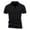 Black, variant on VSSSJ Men's Short Sleeve Shirts Slim Fit Solid Color V-Neck Casual Turndown Collar Tee Top Summer Fashion Lightweight Walking Streetwear Navy M