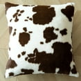 thumbnail image 4 of PureCasa Cow Pattern Decorative Throw Pillowcase, Polyester Bedside Pillow Cases Cushion Cover for Car Bed Sofa Couch, Solid Color Modern Home Decor for Living Room Bedroom, 18"x18", 1PC, C, 4 of 7