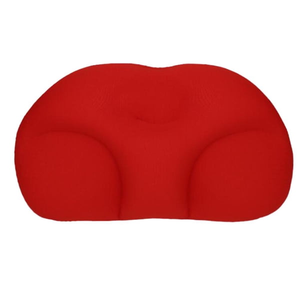 Almohadas para el dolor de cuello, Almohada de relleno con micro de aire, para el dolor de cuello y hombros, Almohada de soporte cervical rojo Macarena funda lavable almohada para el cuello