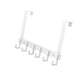 thumbnail image 2 of Over The Door Hooks, 6-Hook Towel Rack Hanger, Rustproof Aluminum Door Mounted Organizer for Bathroom Bedroom Closet Storage, Space Saving Hanging Solution for Towels Robes Hats Coats Accessories, 2 of 6