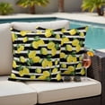 thumbnail image 4 of Yellow Lemons Outdoor Waterproof Pillow Covers, Summer Citrus Fruits Leaves Black Stripes Decorative Square Throw Pillowcase Sofa Cushion Sham for Patio/Couch/Chair, 26"x26" 2 Pack, 4 of 8