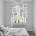 thumbnail image 5 of Blue Paisley Kitchen Curtains Small Short 39 Inch Length, Vintage Boho Flower Botanical Leaf Branch Grommet Bedroom Living Room Curtains, Light Filtering Cafe Curtain Drapes 2 Panels Set 55''x39'', 5 of 9