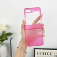 thumbnail image 7 of Compatible with Z Flip 5 Gradient Case Sequins Bling Glitter Clear Frosted PC Lightweight Anti-Scratch Hinge Protection Fashion Cute Shockproof Cover for Women Girls, 7 of 7