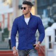 thumbnail image 4 of Suéter de otoño e invierno, cárdigan de punto para hombre, abrigo ajustado de color sólido para hombre, 4 of 6