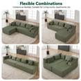 thumbnail image 3 of BEHOST 105" Modular Sectional Sofa for Living Room, L Shaped Cloud Couch, No Assembly Required, Green, 3 of 10