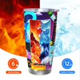 thumbnail image 6 of Saiise Geometry Dash Print Tumbler 20 Oz Stainless Steel Vacuum Insulated with Straw Coffee Cup for Home,Office,Outdoor Works Great for Ice Drinks and Hot Beverage, 6 of 8