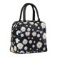 thumbnail image 1 of Wosthever Bolsa de almuerzo con cremallera, tela impermeable, aislamiento de flores para alimentos, mantenimiento fresco, contenedores de Kits de desorden para acampar Negro, 1 of 6