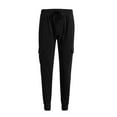 thumbnail image 5 of Seyurigaoka Solid Color High Waist Ankle Banded Pants with Drawstring/Pockets, 5 of 10