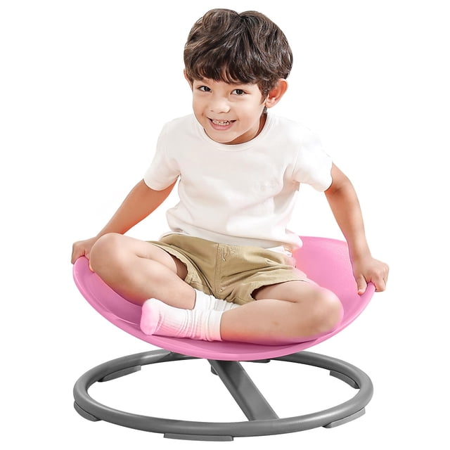 Silla sensorial BABAMU para niños con autismo Sit and Spin (rosa)
