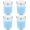 Blue, variant on Set of 4 White Votive Candles, Clear Glass Filled Unscented Soy Wax Candle for Home Décor Weddings Spa Holidays Party and DIY