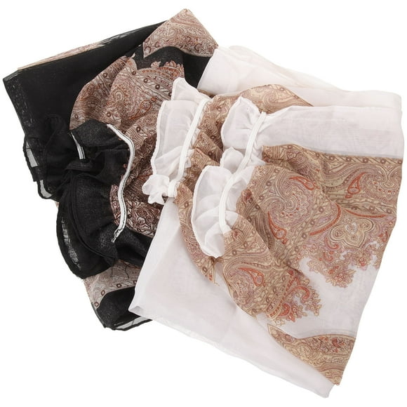 BRIGHTFUFU 2 uds., chal para mujer, mangas para brazos, verano, encogimiento de hombros, fundas para brazos, deportes al aire libre, mangas para brazos