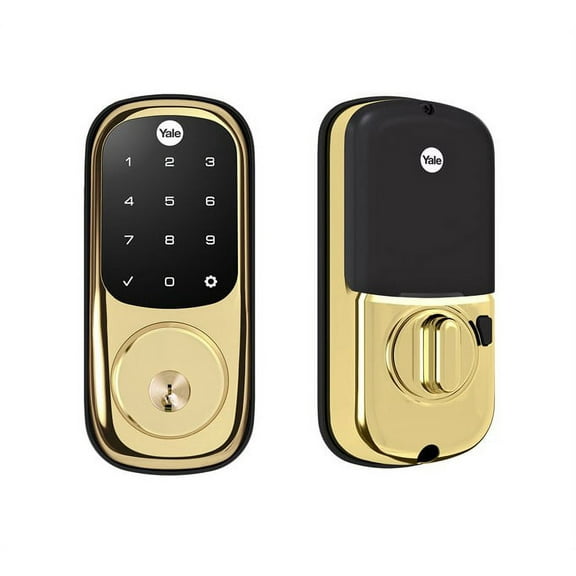Open Box Yale YRD226ZW2605 Assure Touchscreen Deadbolt with Z-Wave Bright Brass Finish