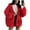 Red, variant on Busydd Women's Cardigans Trendy Solid Color Knit Womens Cardigan Sweaters Casual Open Front Long Sleeve Cardigan Sweaters for Women S