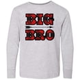 thumbnail image 3 of Inktastic Big Bro Buffalo Plaid Brother Long Sleeve Youth T-Shirt, 3 of 5