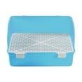 thumbnail image 2 of Caja de Bandeja de entrenamiento para ir al baño Bandeja para orinal Esquina para inodoro Cama para conejillo de indias Galesaurio Hurón Jerbo Azul, 2 of 10