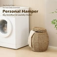 thumbnail image 7 of Casa Pura Furniture Handwoven Seagrass Storage Basket with Lid., 7 of 7