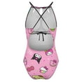 thumbnail image 5 of Hello Kitty Women's One Piece Swimsuit High Neck Tummy Control Swimwear Bathing Suit, 5 of 7