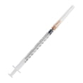 thumbnail image 1 of Paquete de 25 jeringas desechables de 1 ml con aguja de calibre 27 de 1/2 pulgada, paquete individual, 1 of 5