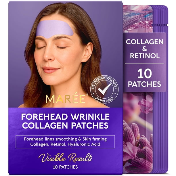 Parches para arrugas de la frente MAREE con colágeno y retinol, 10 piezas