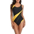 thumbnail image 4 of URMAGIC Women Colorblock One Piece Sport Swimwear Athletic Bathing Suit Swimsuit, 4 of 5