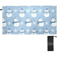 thumbnail image 2 of Winter Snowman Snowflakes Beach Towel Quick Dry Absorbent Bath Towels Sandproof Lightweight Towel for Gym Yoga Sports Swimming- 30x60in Washcloth Gift, 2 of 7