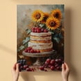thumbnail image 3 of Sunflower Flower Canvas Wall Art 8x12 inches - Rustic Botanical Sunflower Flower Wall Art Canvas Watercolor Painting for Bedroom, 3 of 5