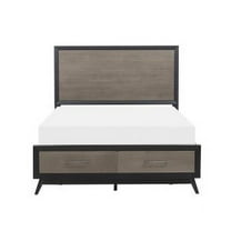 Queen Platform Bed with Footboard Storage