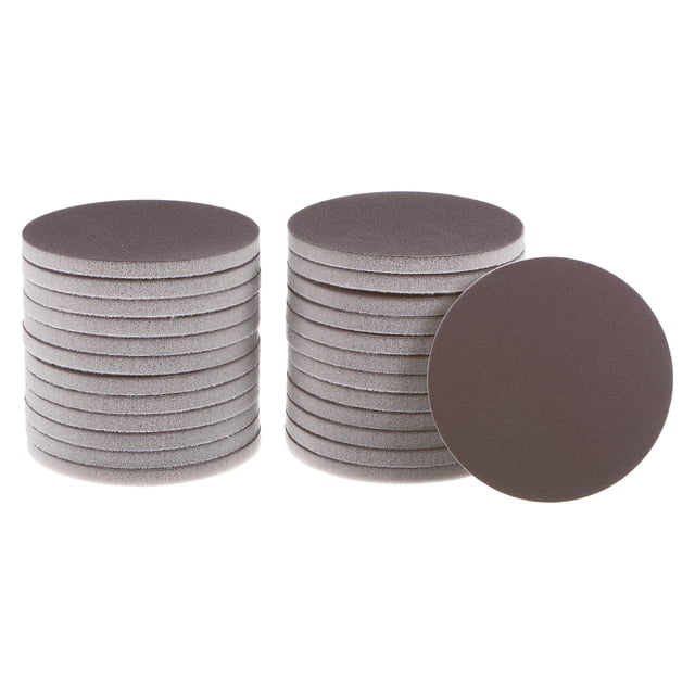 25uds Lijado Esponja Unique Bargains Disco 3 Pulgadas 600 Grano Gancho y Bucle Lijado Húmedo/Seco