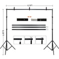 thumbnail image 2 of 2 in 1 Green Screen Backdrop Kit Portable Dual Rod Stand kit , Portrait Photoshoot, Wall Mounted, Parties 6x7ft Green Polyester Backdrop for Video Streaming 6.5x6.5 ft, 2 of 7