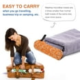 thumbnail image 4 of YFYANG Adult Microfiber Portable Travel Towel, Orange Fruit Texture Quick Dry Towel with Hiking Buckle PVC Pouch, 16" x 31.5", 4 of 6