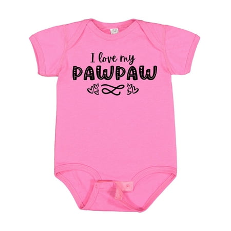 

Inktastic I Love My Pawpaw with Hearts Gift Baby Boy or Baby Girl Bodysuit