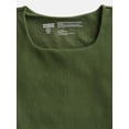thumbnail image 2 of Weekend Academy Girls Seamless Rib Knit Top with Short Sleeves, Arbor Green, Sizes 4-18, 2 of 3