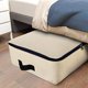 thumbnail image 5 of Bolsa de almacenamiento de lona de 2 piezas, organizador de armario grueso, suave y transpirable para ropa de cama, edredones, almohadas, mantas, ropa,, 5 of 5