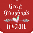 thumbnail image 4 of Inktastic Great Grandmas Favorite- Heart Great Grandchild Boys or Girls Baby Bib, 4 of 4